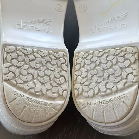 DANSKO XP Women's White Leather Professional Work Slip On Clog Shoes Size 42 EUC - Picture 12 of 13